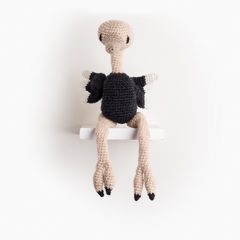 ostrich bird crochet amigurumi project pattern kerry lord Edward's menagerie